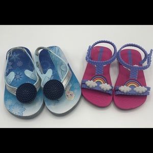 Bundle 7t Disney Elsa flip flops Ipanema sandals